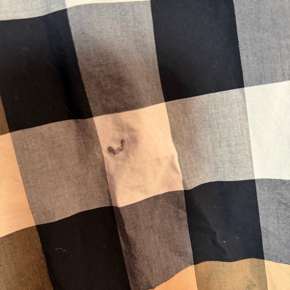 Burberry Summerton Cotton Poplin Check Slim Fit Button Down Shirt Size Small - Picture 5 of 8